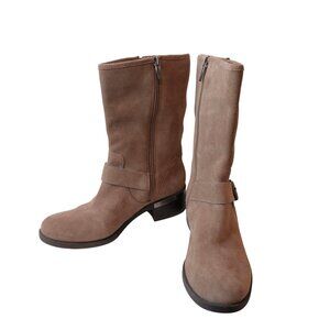 Vince Camuto Wilan Riding Boot Foxy Brown Suede Size 7.5